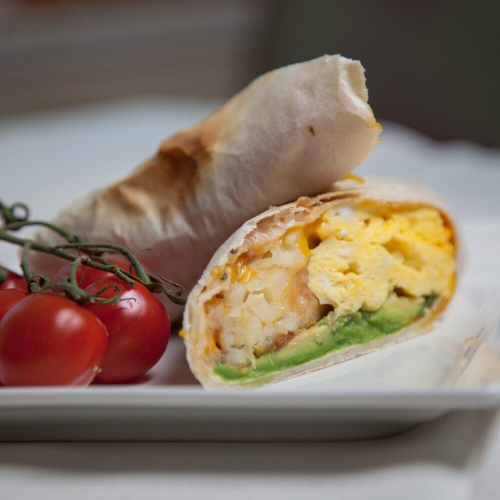 Brownes Big Veggie Breakfast Burrito. Delivery up to 5km from